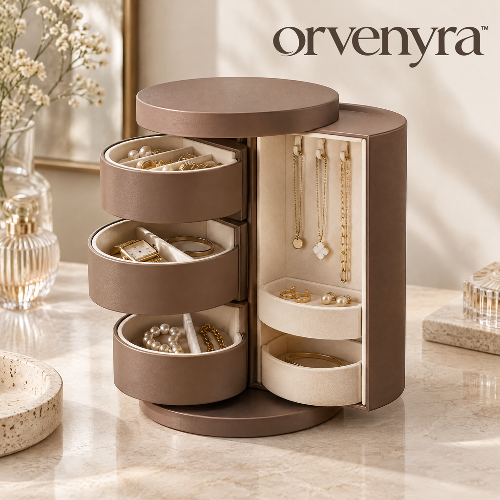 Orvenyra™ Rotating Jewelry Organizer