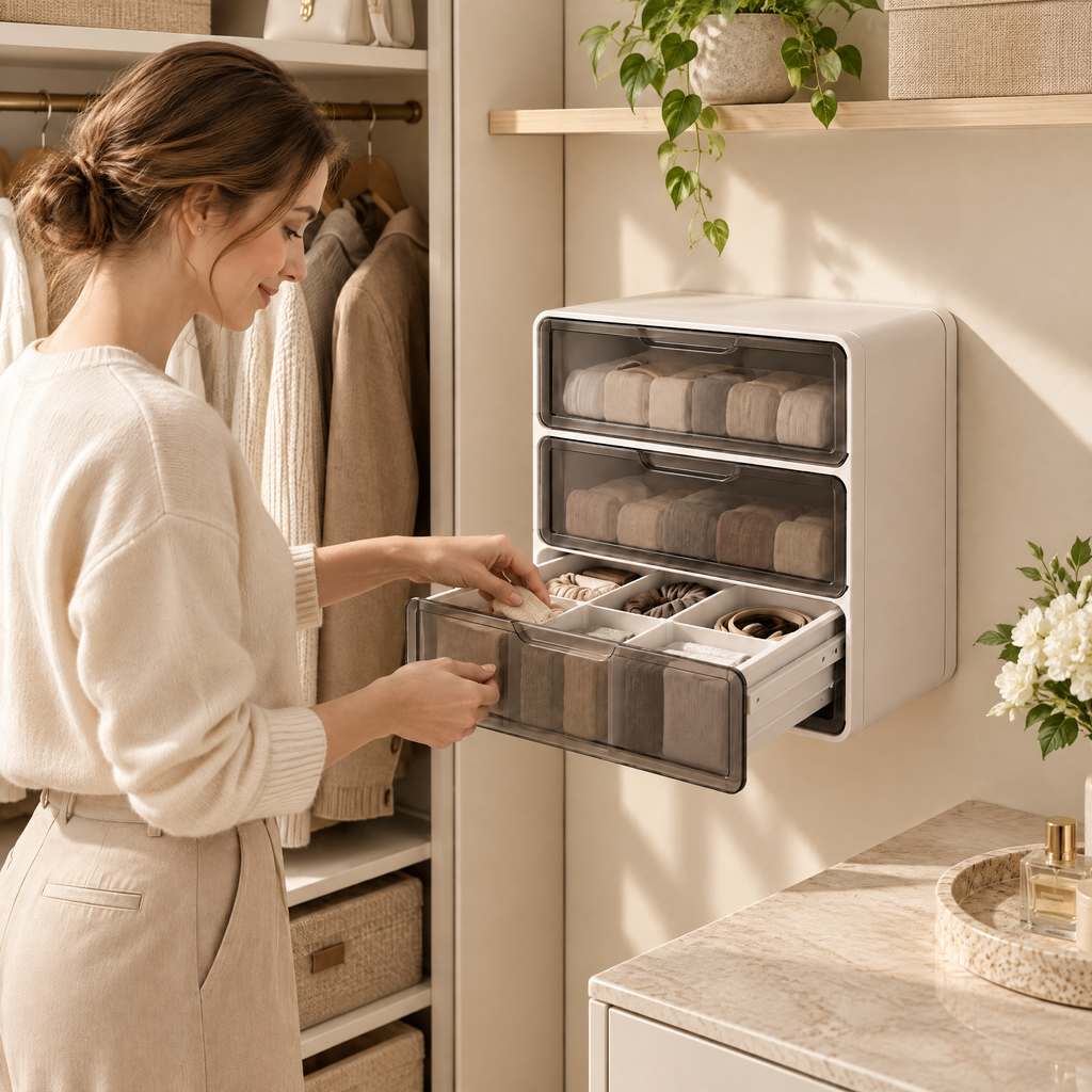 Orvenyra™ Stackable Clear Drawer Organizer