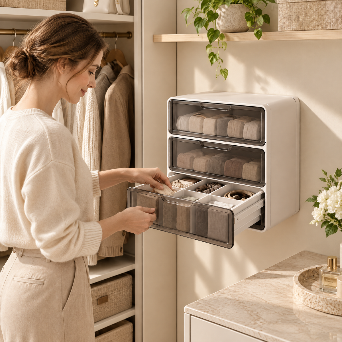 Orvenyra™ Stackable Clear Drawer Organizer — product image 2