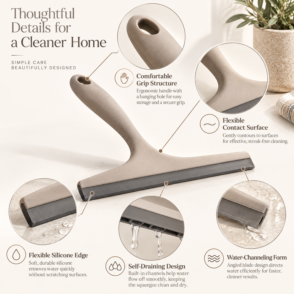 Orvenyra™ Silicone Countertop Squeegee — product image 3