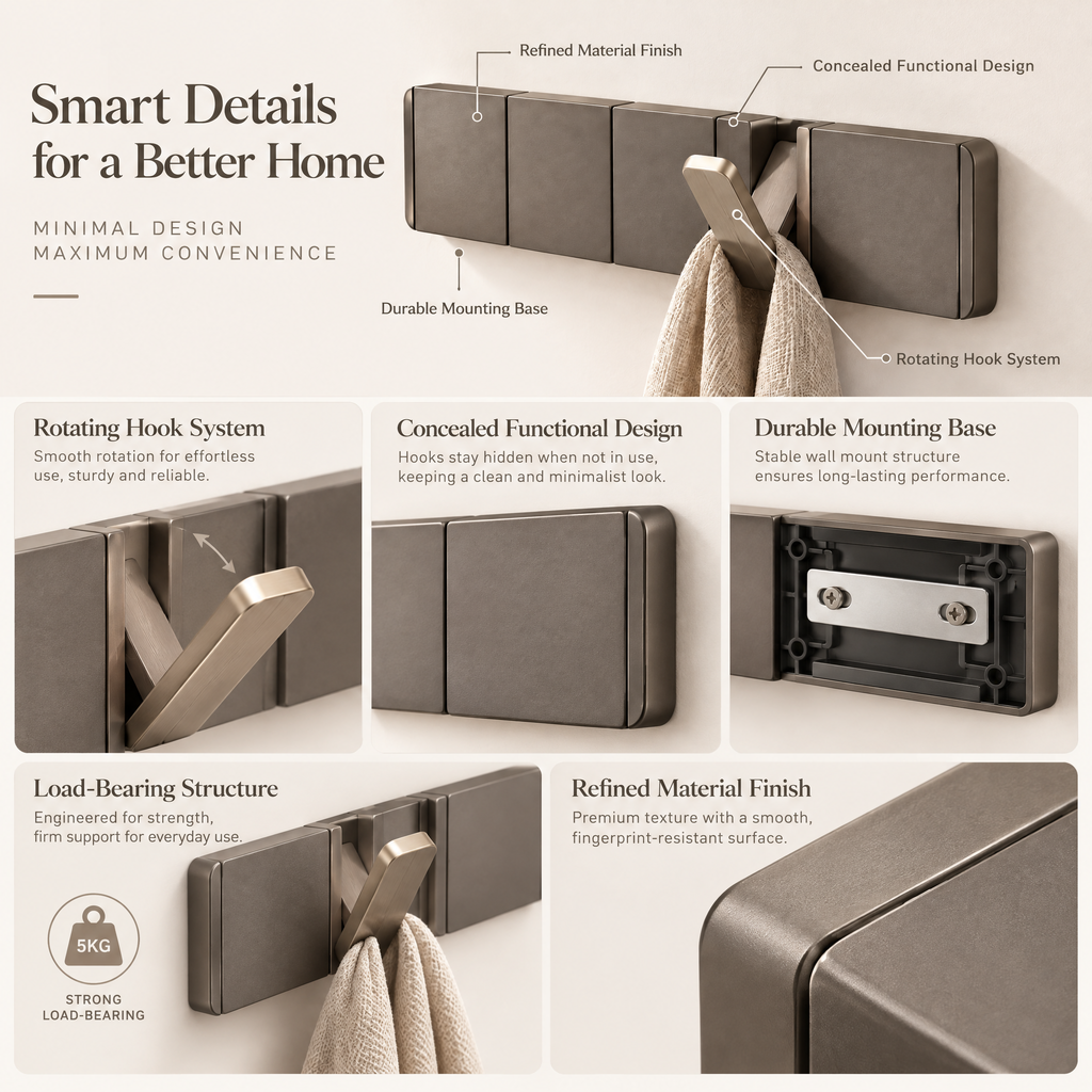 Orvenyra™ Foldable Wall Hook Rack